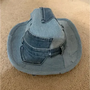 Denim patchwork cowboy hat Blue thumbnail 3