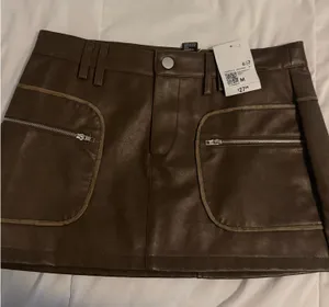 Brown Leather Skirt Forever 21 Mini thumbnail 1