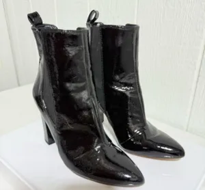 Vince Camuto Shiny Black Heeled Boots thumbnail 2