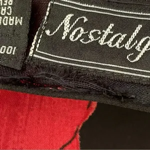 Nostalgia Floral Red and Black Bohemian Maxi Flowy Lined SZ M thumbnail 7