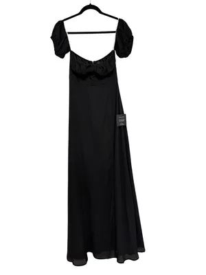 NEW Lulus Dramatic Inspiration Black Off-the-Shoulder Bustier Maxi Dress -Size S thumbnail 3