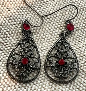 Victorian Style Goth Drop Earrings – For When You’re Haunting in Style thumbnail 1