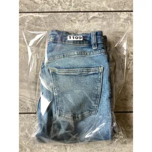 Zara Womens High Rise Straight Leg Jeans Blue Raw Hem Size 2 EUR 34 thumbnail 7