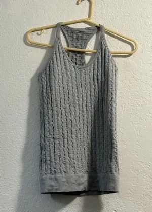 Athleta EPITOMIZE TANK Top Shirt quilted heather gray S thumbnail 1