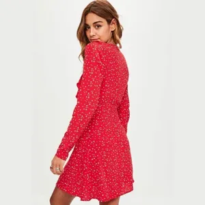 ✨ Red Star Ruffle Detail Tea Dress✨ thumbnail 4