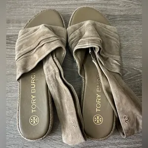 Tory Burch Suede Slingback‎ Espadrille Sandals Size 6.5- New thumbnail 7