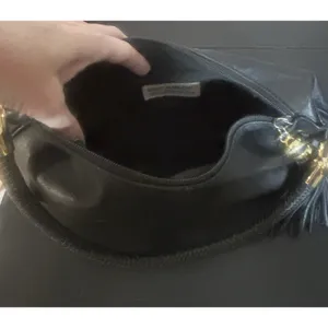 Vintage Great American Leatherworks Black Leather Shoulder Bag Purse Tassel thumbnail 10
