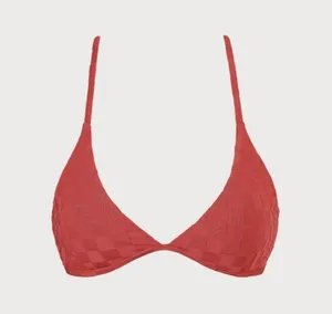 BERLOOK Red Jacquard Triangle Cross Back Bikini Top ONLY 46 thumbnail 7