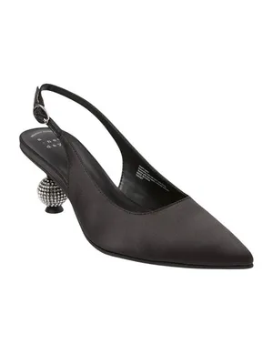 A New Day Simone Rhinestone Ball Slingback Heels 94660895 Black 7.5M thumbnail 11