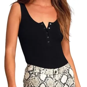 Wild Fable Sleeveless Black Snap Front Bodysuit thumbnail 2