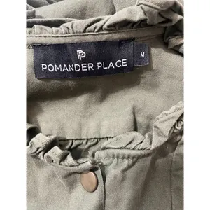Tuckernuck Pomander Place Medium Green Claiborne Dress Short Long Sleeve Olive thumbnail 10