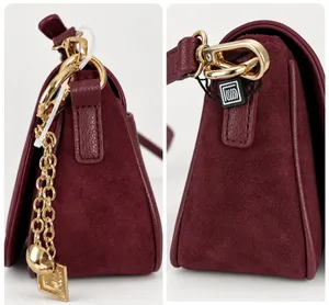 Laundry by Shelli Segal burgundy saddle bag thumbnail 9