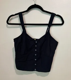 Abercrombie black tank top thumbnail 1
