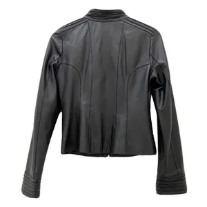 Arden B Black 100% Genuine Leather Moto Jacket S thumbnail 2