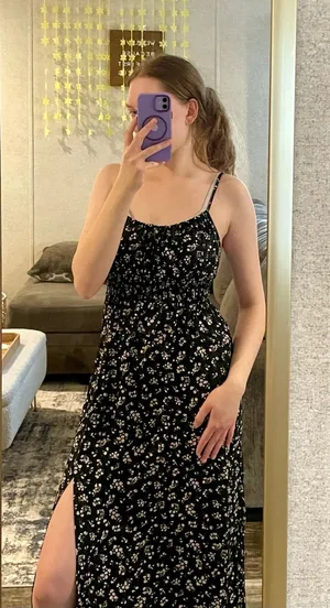 Black Floral Dress thumbnail 1