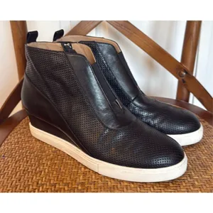 Linea Paolo Anna leather comfort wedge bootie 9 thumbnail 3