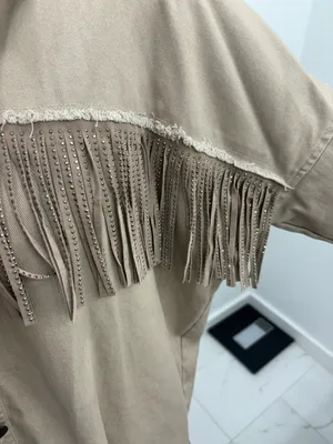 TAN Fringe Jacket Size M thumbnail 6