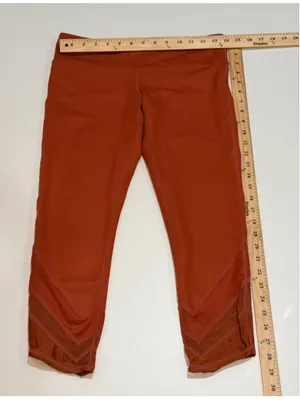 ALO Women’s M High-Waist Moto Leggings Rust Burnt Orange Mesh b1 thumbnail 3