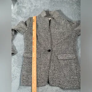 Loft Gray Tweed Jacket blazer 8 thumbnail 9
