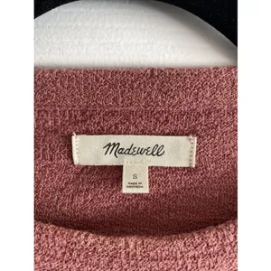 Madewell Smocked Gauze Top‎ Womens Size S Pink Crop Long Sleeve Cotton thumbnail 2