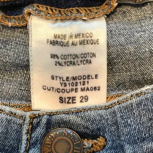 Guess Vintage Button Boot Cut Patch Front Pocket Jeans 29 Fit like a 6 thumbnail 6