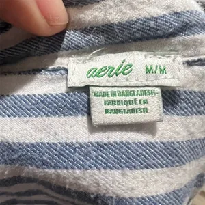 Aerie Women's Striped Long Sleeve Button-Up Shirt Multicolor Size M thumbnail 9