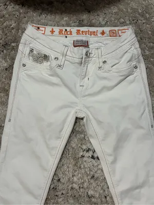 Rock Revival White Women's Skinny Jeans size 26 thumbnail 2