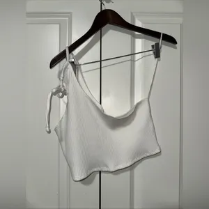 Aerie Lightweight Ribbed Asymmetric Cropped Top XL thumbnail 4