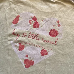 Comfort Colors Big & Little Reveal Rose Flower Heart T-Shirt Texas Bluebonnets M thumbnail 2
