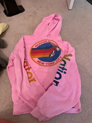 Aviator Nation pink hoodie thumbnail 1