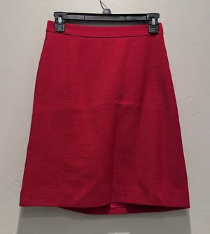 NWT Ann Taylor‎ Red Wool Pencil Skirt Size 00 Petite thumbnail 1