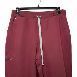 FIGS Zamora Jogger Scrub Pants XL Burgundy Wine High Waist Stretch Medical thumbnail 4