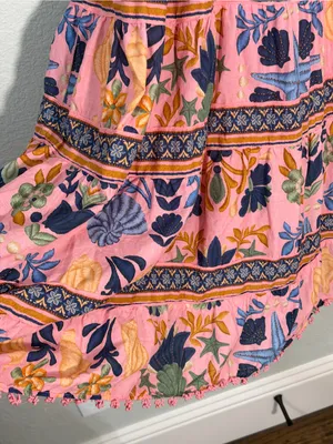 Farm Rio Seashell Tapestry Sleeveless Midi Dress size large thumbnail 4