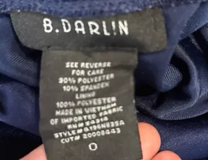 B Darlin Blue velour mini dress thumbnail 4