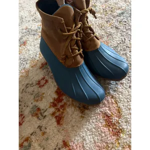 Sperry Top-Sider Saltwater Duck Boots Tan Leather Waterproof STS94923 Women 9 thumbnail 4