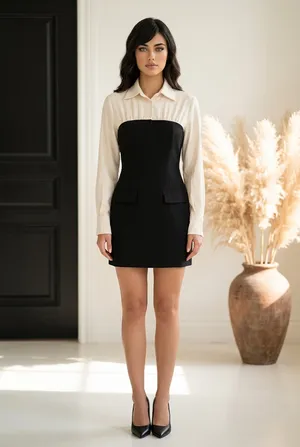 Commence Two-Tone Mini Dress thumbnail 2