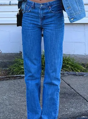 Classic Blue Low Pro Levi’s Straight Women's Jeans thumbnail 1