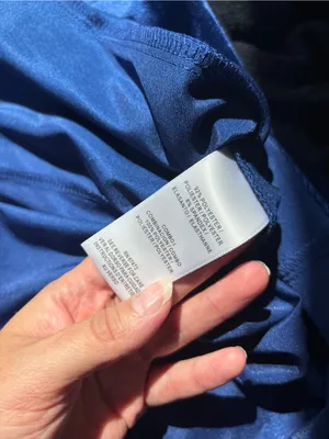 One-Shoulder Royal Blue Satin Cocktail Dress thumbnail 4