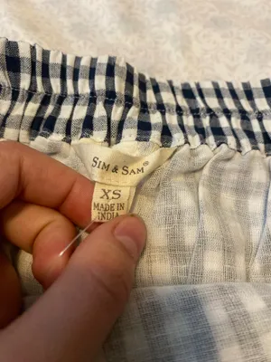 BNWT Sim & Sam navy gingham skirt  thumbnail 4