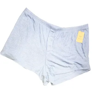 Target Auden Sleepwear Cozy Ribbed Shorts Blue ,Women’s Size Large New thumbnail 1