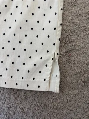 Classic White Polka Dot Pencil Skirt / J25 thumbnail 3