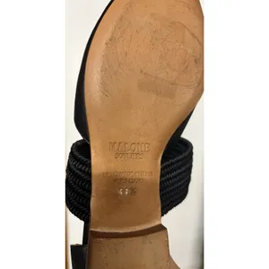 Malone Souliers Maureen‎ Pointed Toe Black Leather Corded Strap Flats Shoes thumbnail 11