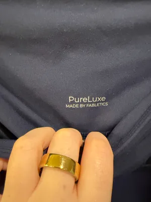 Fabletics Oasis PureLuxe High-Waisted Crossover Flare Leggings Navy thumbnail 8
