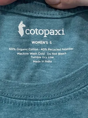 Cotopaxi Do Good Graphic Tee Shirt Teal Size S Gorpcore Casual Outdoor Athletic thumbnail 3
