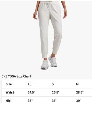 Crz Yoga Golf Gorpcore Athleisurewear Activewear Cream Bone Jogger Pants M thumbnail 10