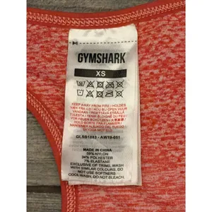 Gymshark Vital Seamless Sports Bra Red Marl Racerback‎ XSmall Gym Yoga Support thumbnail 3