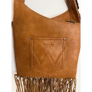 Wrangler fringe shoulder bag western-style front pocket NWOT thumbnail 3