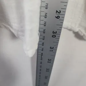 Mi Ami Francescas White Tiered Boho Gauzy Mini Dress Floral Embroidered Size XXS thumbnail 8