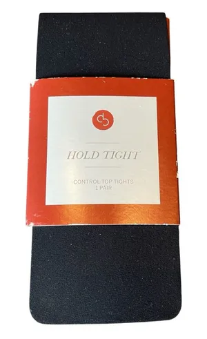 Dressbarn Hold Tight Control Top Tights Black Medium NWT thumbnail 1
