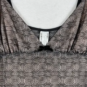 Jessica Simpson Black Pink Lace Ruffle Babydoll‎ Chemise JS60630 Womens Medium thumbnail 6